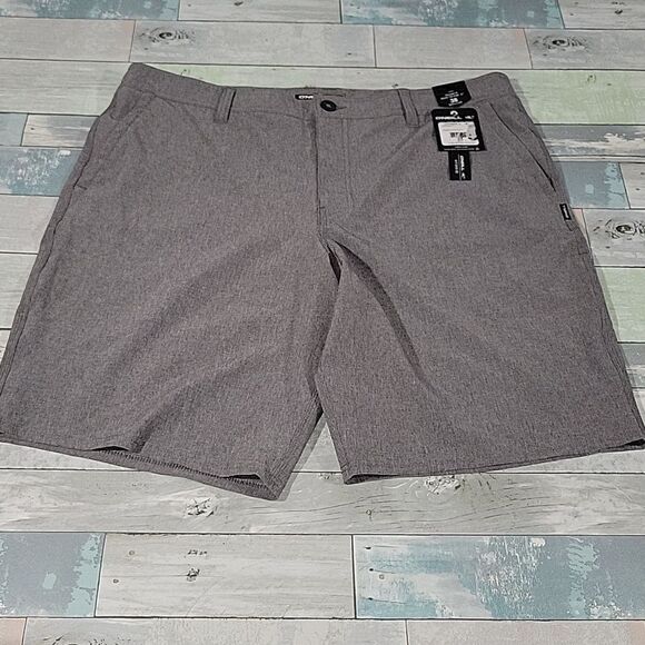 O'Neill Gray Relaxed Fit Hybird Hyperdry Shorts sz 38 NWT - Picture 1 of 5